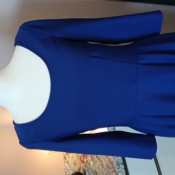 Betsey Johnson Classic Purplish-Blue 3/4 Sleeve Classic Style Dress Size 4 - Picture 5 of 10